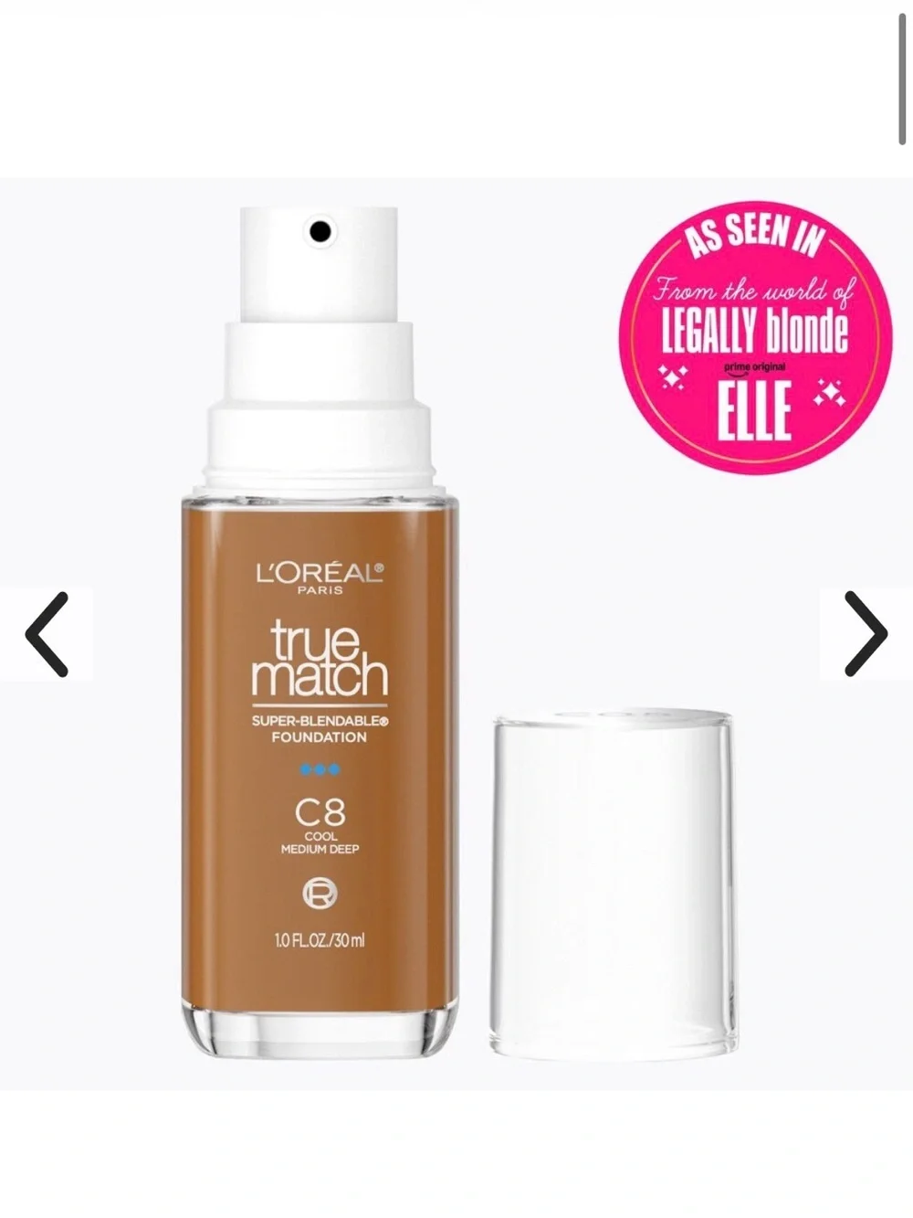 L'Oreal True Match Liquid Foundation C8 Cool Medium Deep - Warm Brown Shade